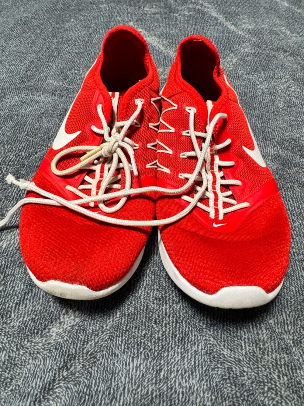 Nike Red Women’s Athletic Sneakers with White Swoosh